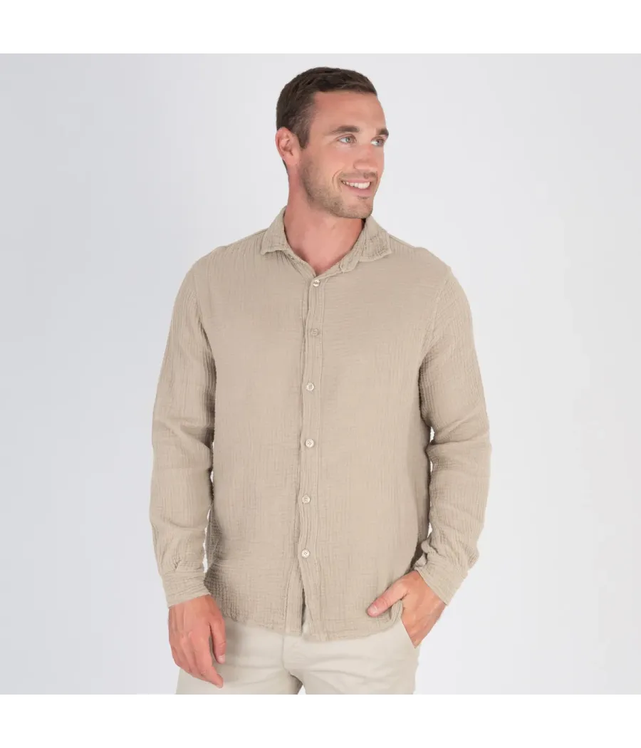 Chemise homme gaze de coton Toluca - Chemises homme | Kiwi Saint Tropez