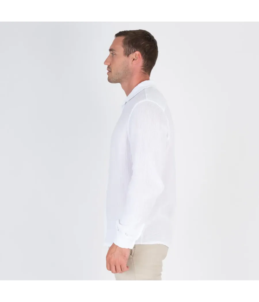 Chemise homme gaze de coton Toluca | Kiwi Saint Tropez