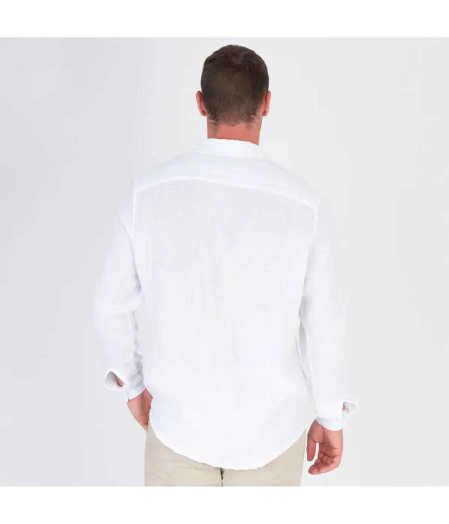 Chemise homme gaze de coton Toluca | Kiwi Saint Tropez