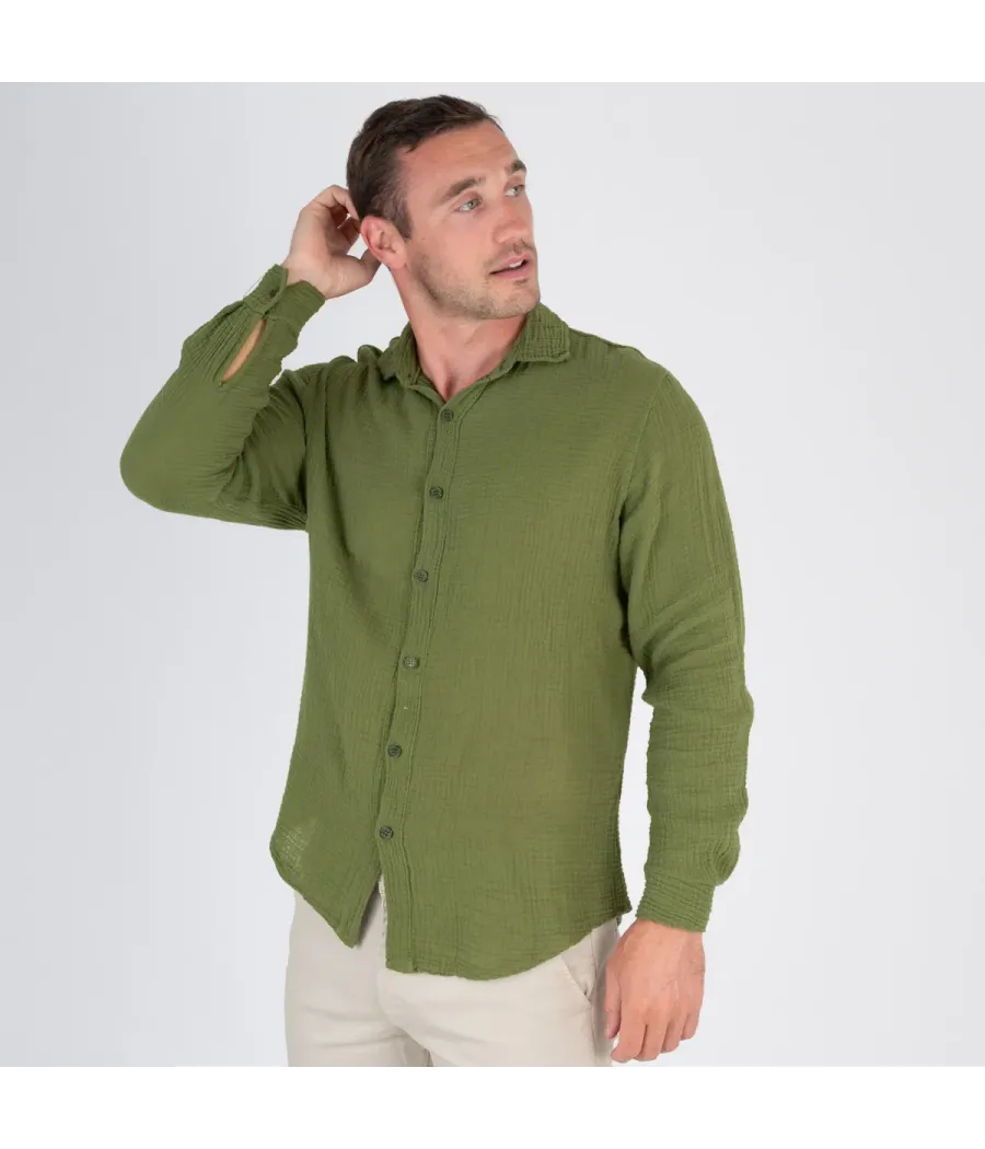 Toluca men's cotton gauze shirt - Shirts men  | Kiwi Saint Tropez