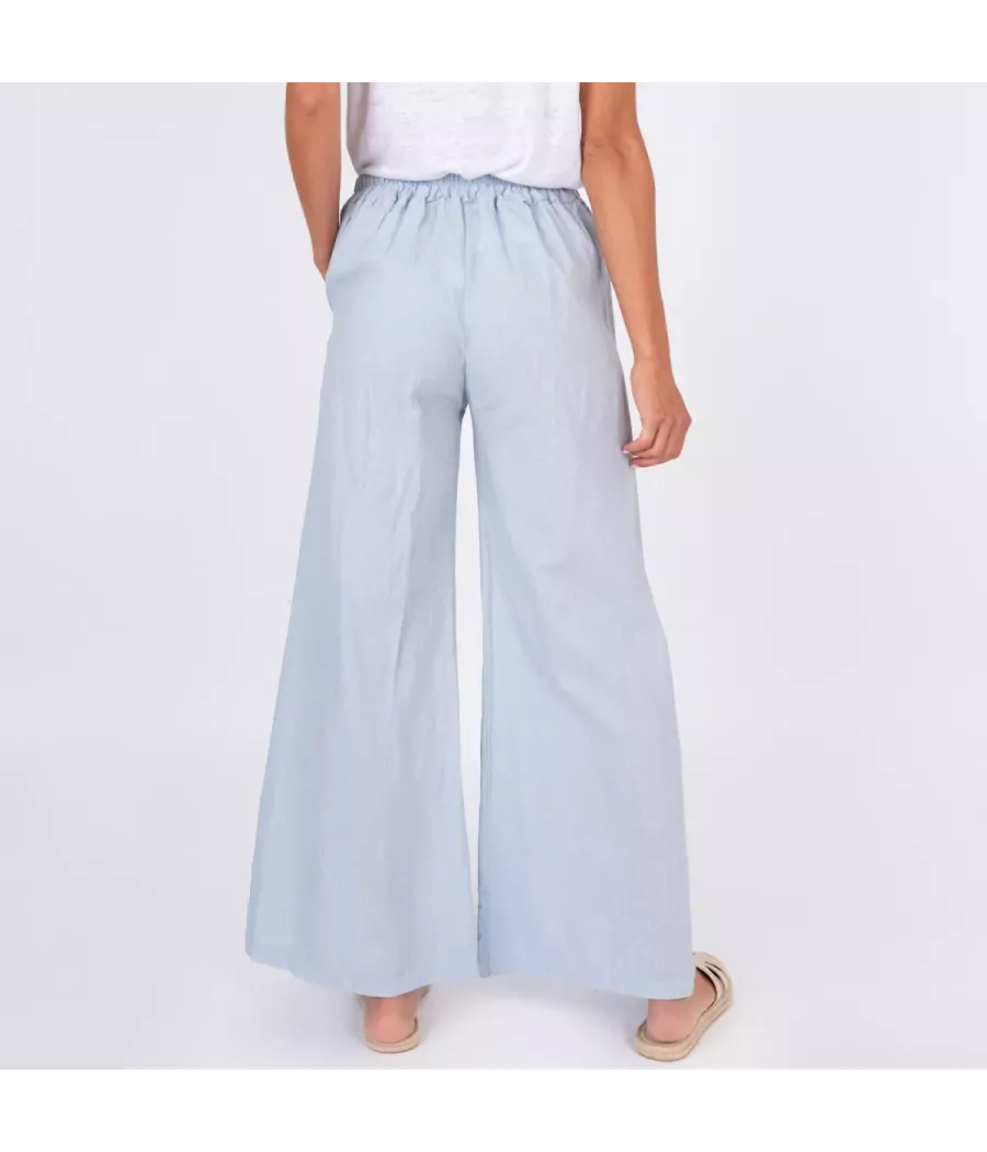 Pantalon femme large Besty lin mélangé | Kiwi Saint Tropez