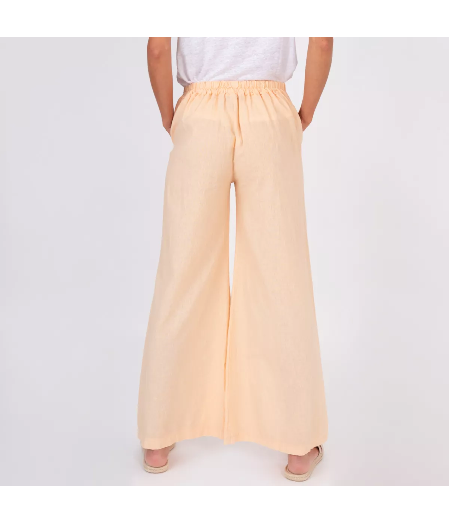 Besty wide-leg trousers in mixed linen - Women pants | Kiwi Saint Tropez