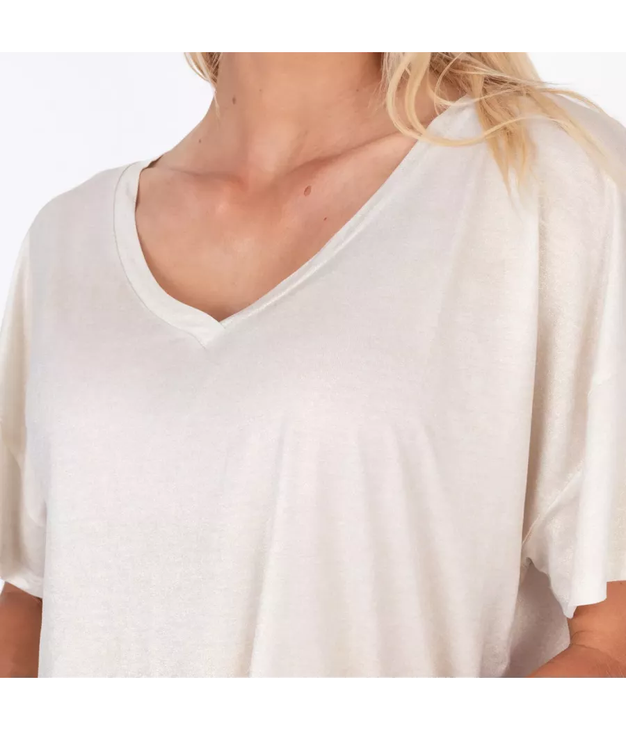 T-shirt femme oversize doré | Kiwi Saint Tropez