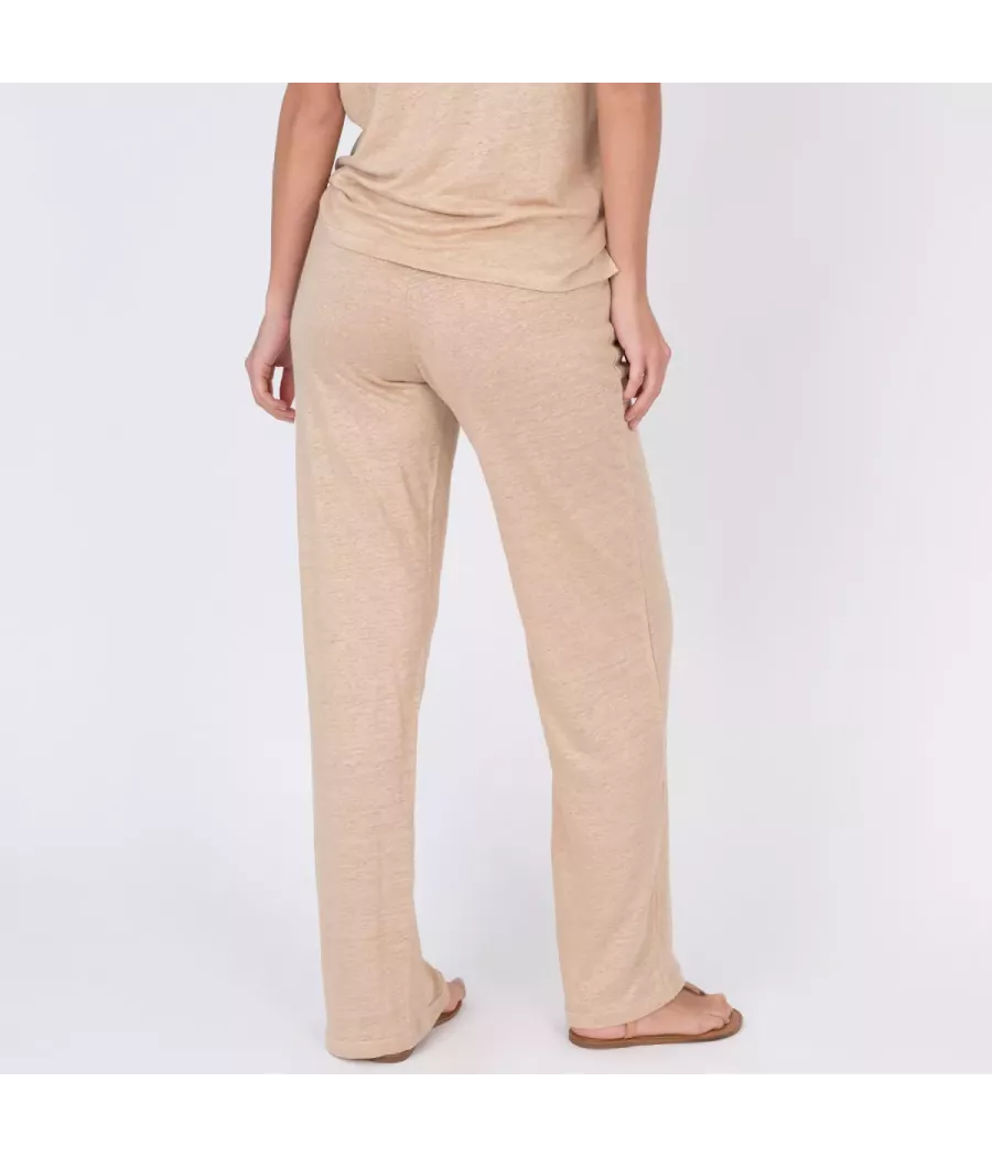 Pantalon femme satine lin | Kiwi Saint Tropez