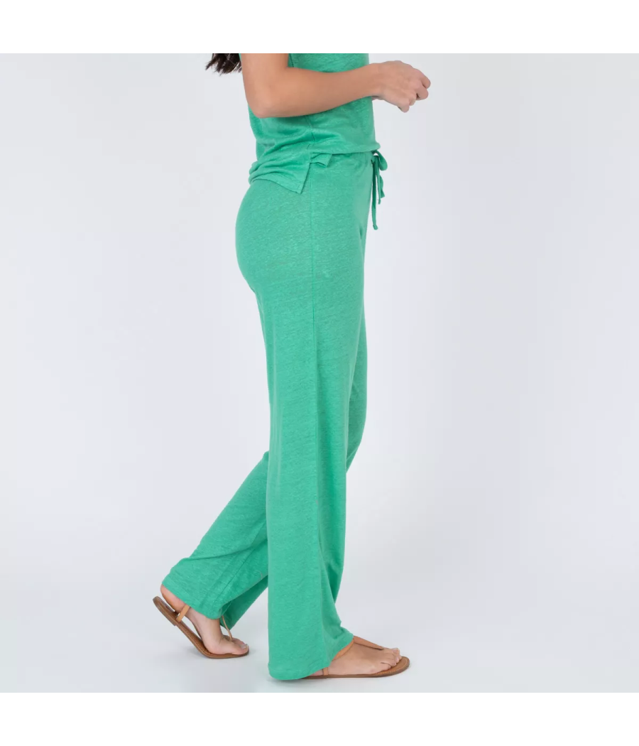 Women's satin linen trousers - Archive sales for women | Kiwi Saint Tropez