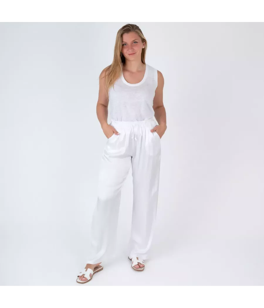 Women's satin trousers - Women pants | Kiwi Saint Tropez