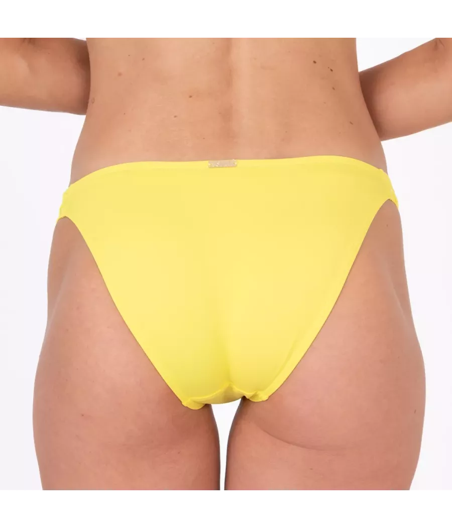 Culotte de maillot femme echancrée savane citron | Kiwi Saint Tropez