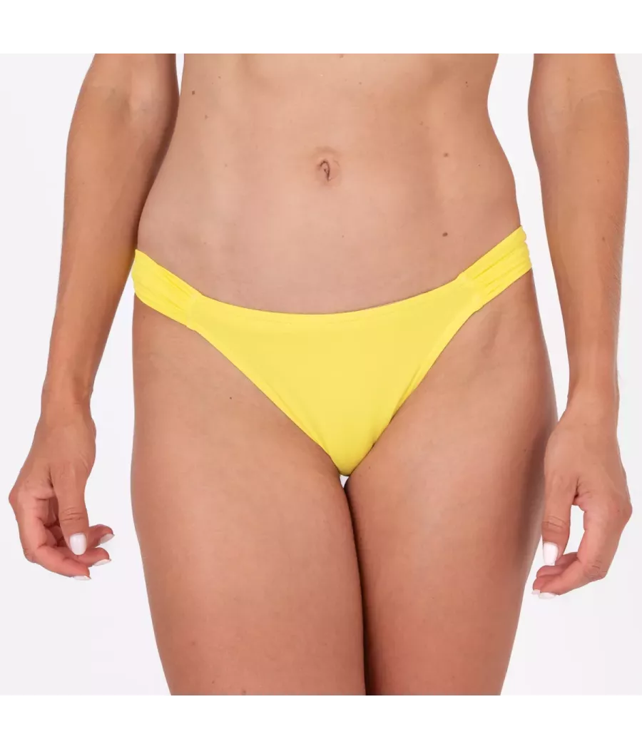 Culotte de maillot femme echancrée savane citron