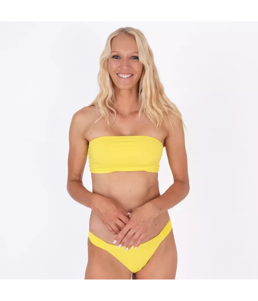 Culotte de maillot femme echancrée savane citron | Kiwi Saint Tropez