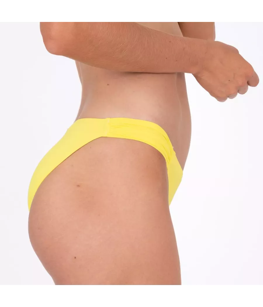 Culotte de maillot femme echancrée savane citron | Kiwi Saint Tropez