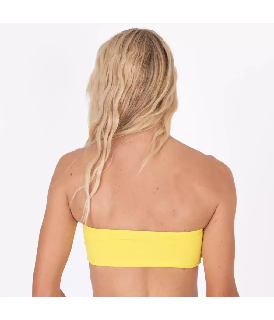 Haut de maillot femme bandeau savane citron | Kiwi Saint Tropez