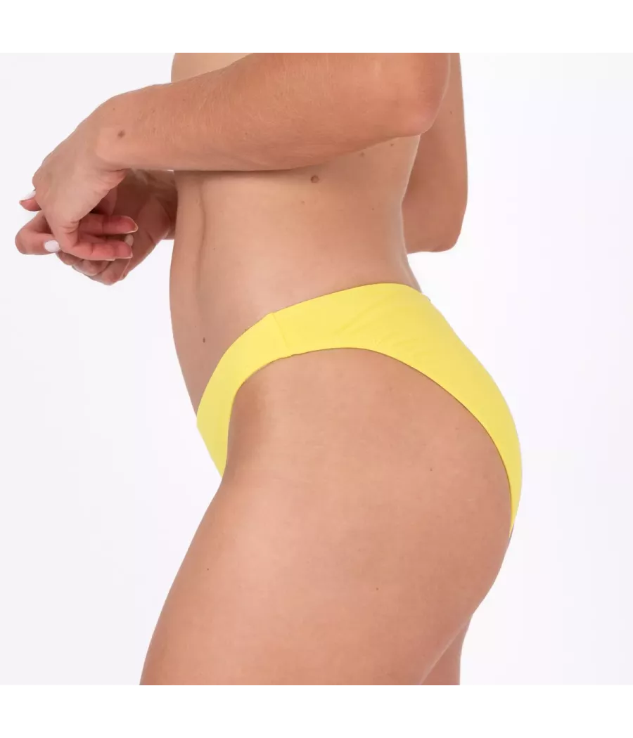 Culotte de maillot femme échancrée savane citron | Kiwi Saint Tropez