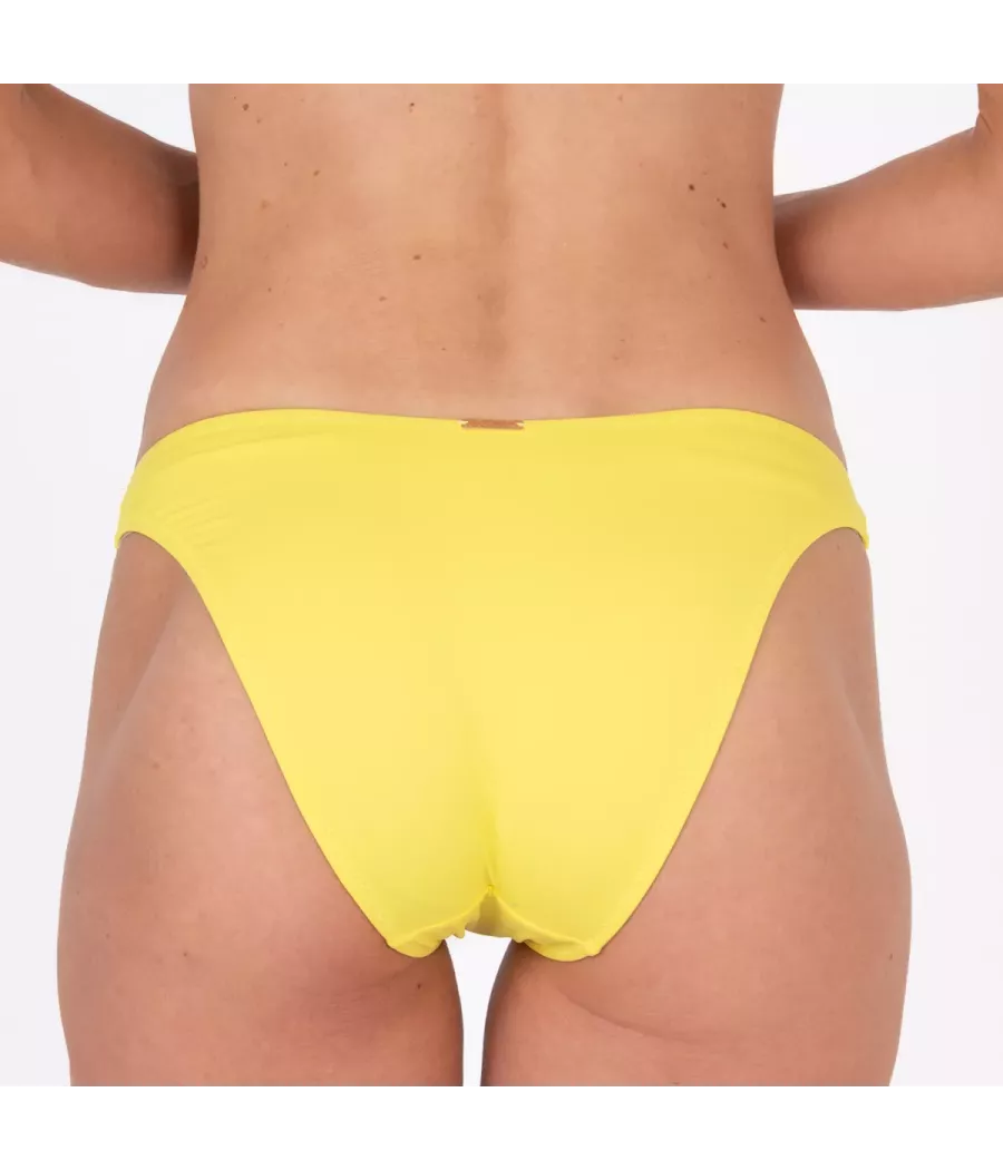 Culotte de maillot femme échancrée savane citron | Kiwi Saint Tropez