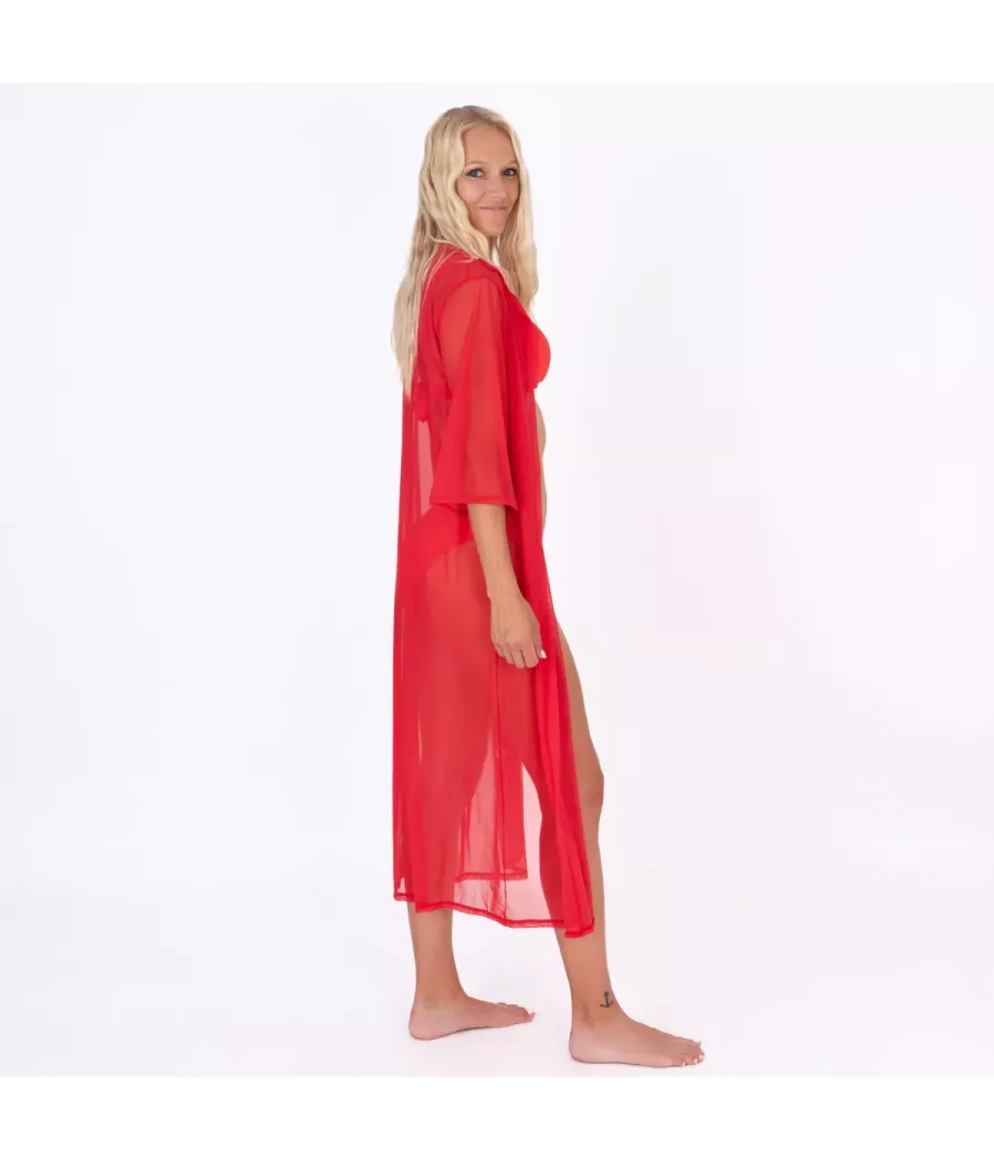 Kimono femme savane rouge | Kiwi Saint Tropez