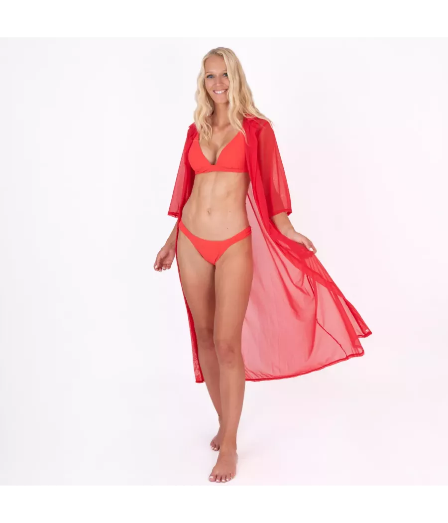 Kimono femme savane rouge - Wrap | Kiwi Saint Tropez