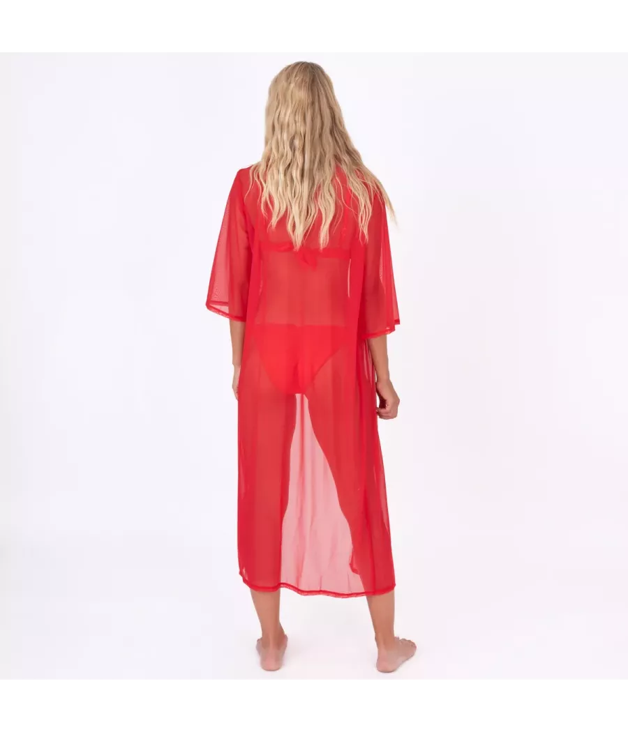 Kimono femme savane rouge | Kiwi Saint Tropez