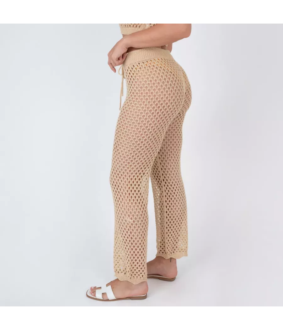 Pantalon femme crochet rosa modèle D | Kiwi Saint Tropez