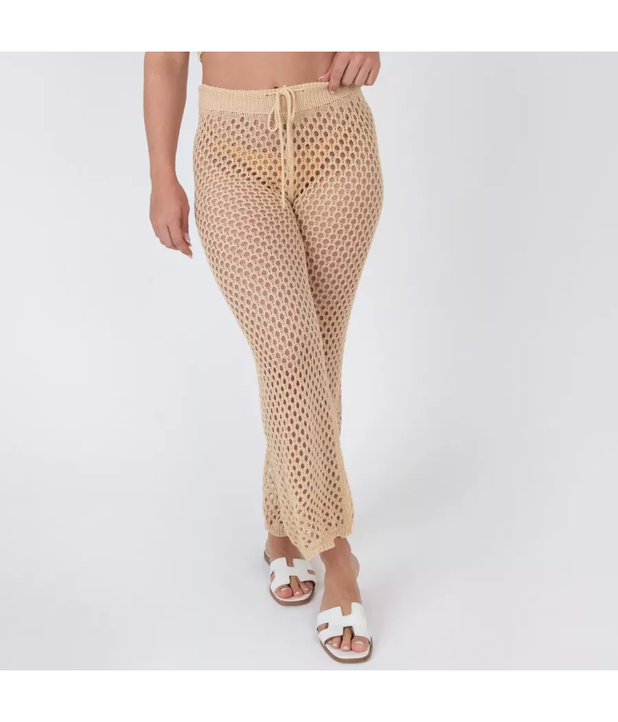 Pantalon femme crochet rosa modèle D | Kiwi Saint Tropez