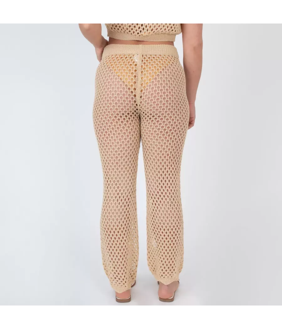 Pantalon femme crochet rosa modèle D | Kiwi Saint Tropez