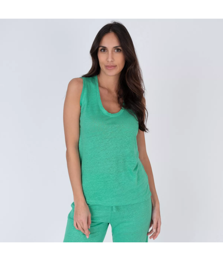 Women's tank top Eline linen - Archive sales for women | Kiwi Saint Tropez