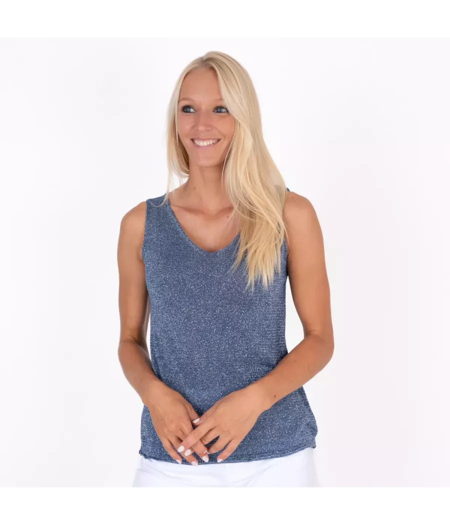 Dames tanktop in lurex - T-shirts femme | Kiwi Saint Tropez