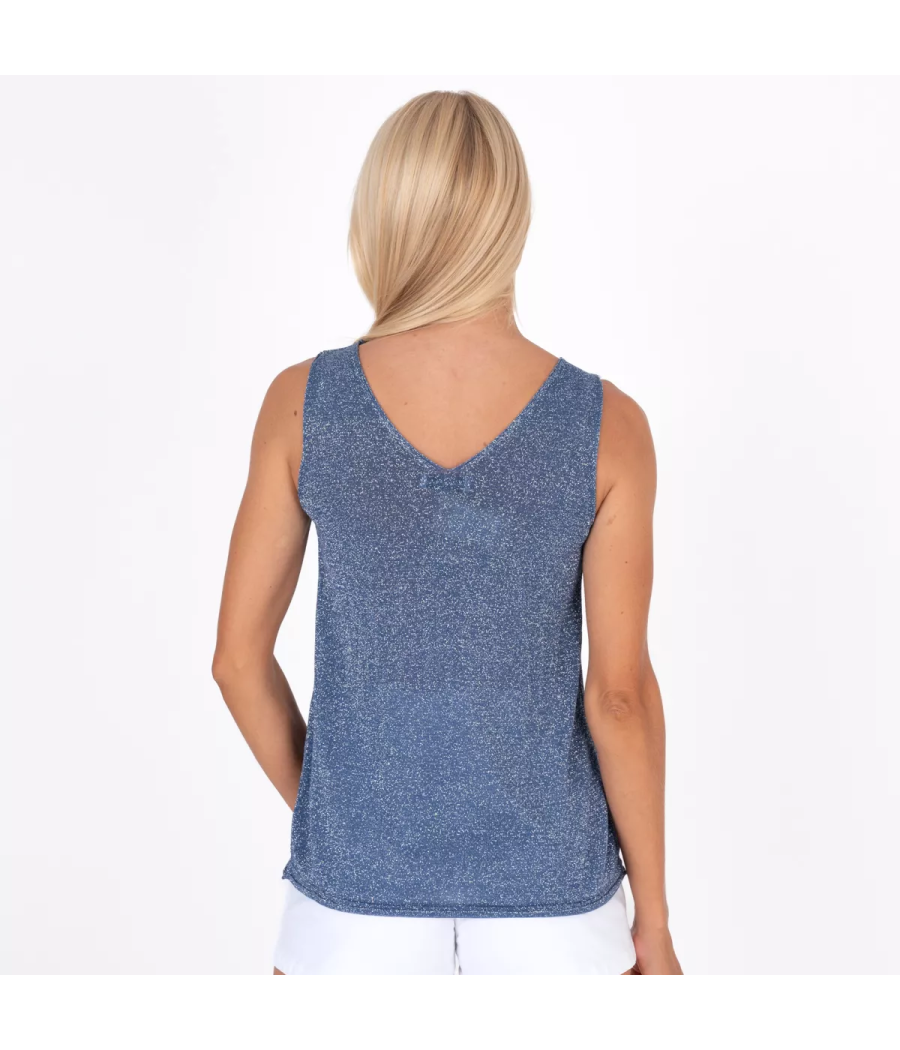 Dames tanktop in lurex - T-shirts femme | Kiwi Saint Tropez