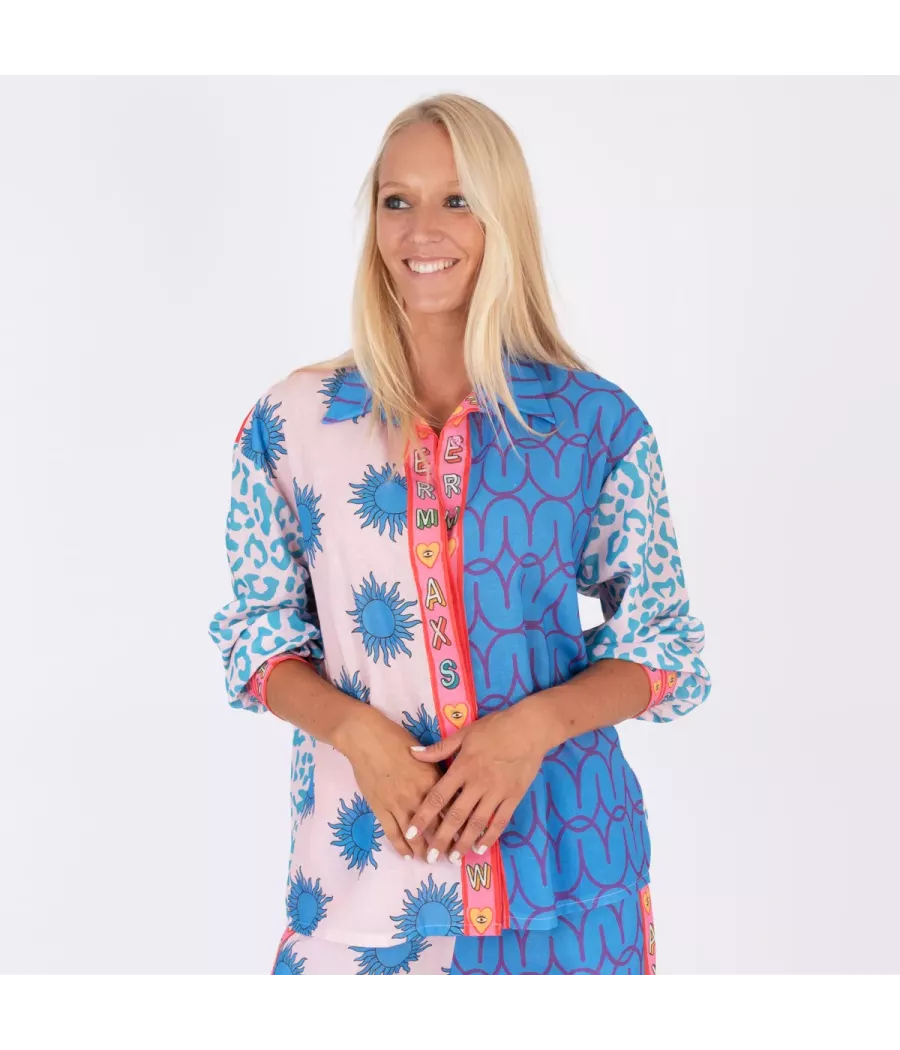 Chemise manches longues imprimé Vicky panthère | Kiwi Saint Tropez