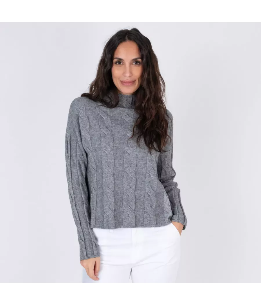 Pull femme torsade Louise | Kiwi Saint Tropez