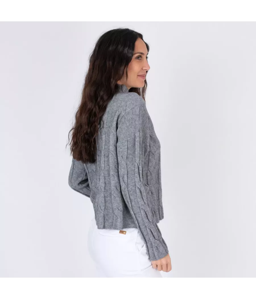 Pull femme torsade Louise | Kiwi Saint Tropez