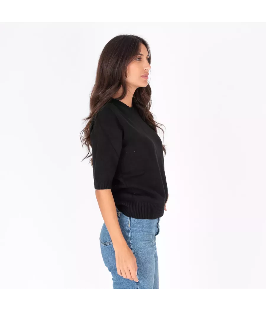 Pull femme manches courtes Louise | Kiwi Saint Tropez