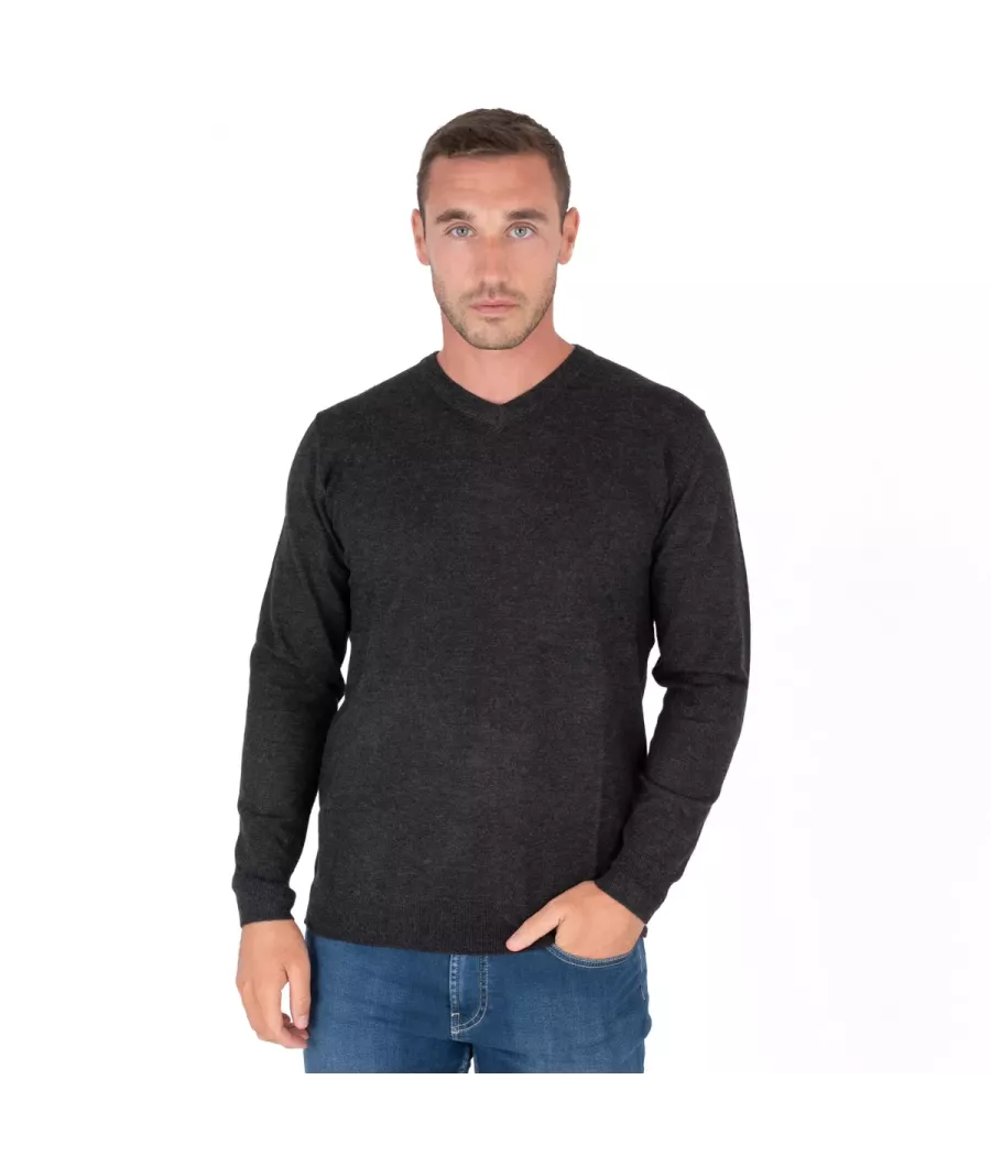 Pull homme col V