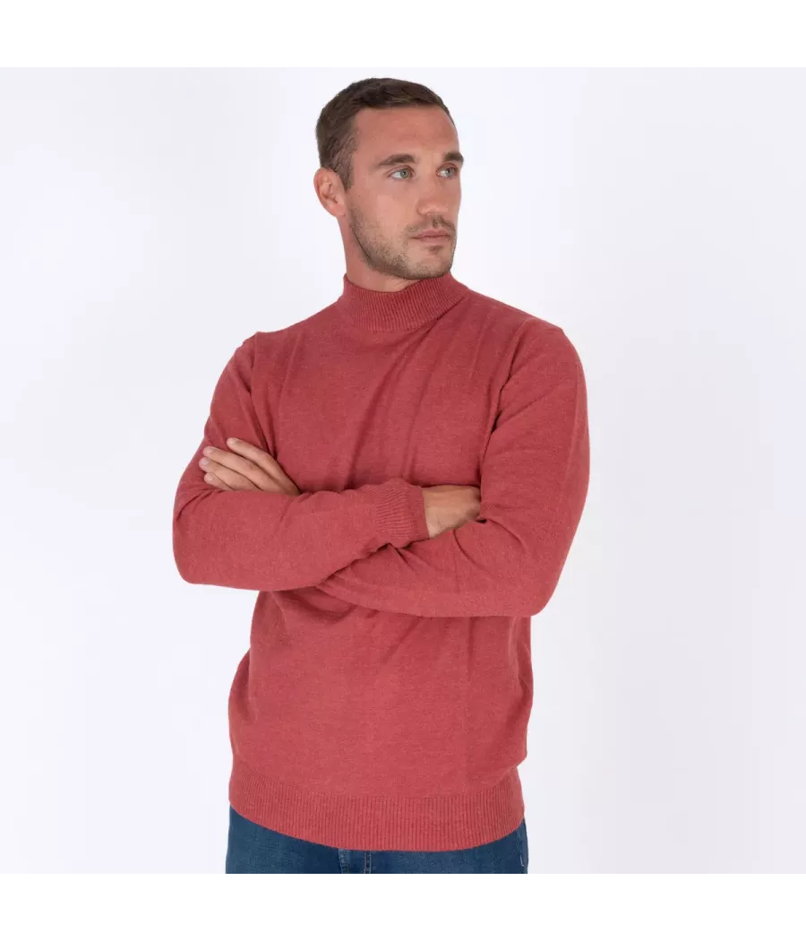 Pull homme col cheminée