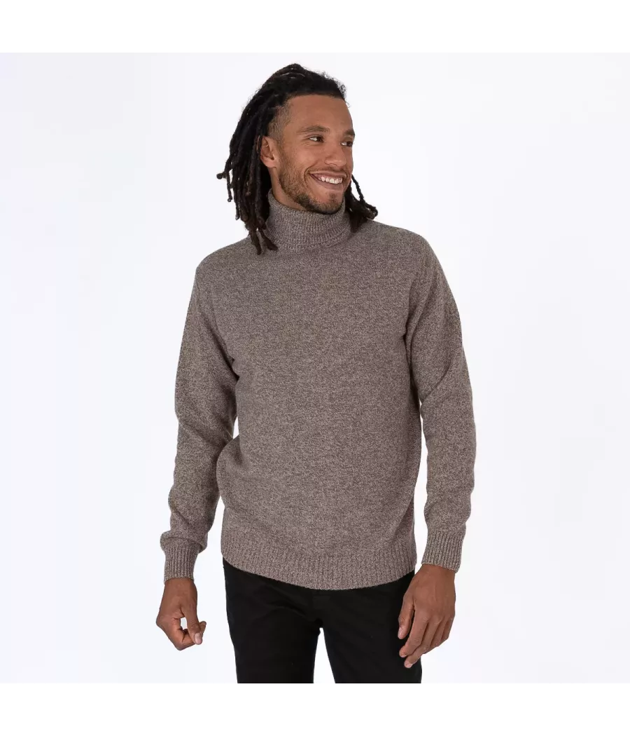 Pull homme col roulé chiné | Kiwi Saint Tropez