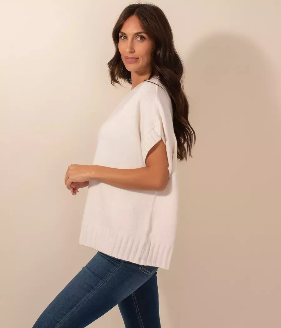 Pull femme sans manches Louise | Kiwi Saint Tropez