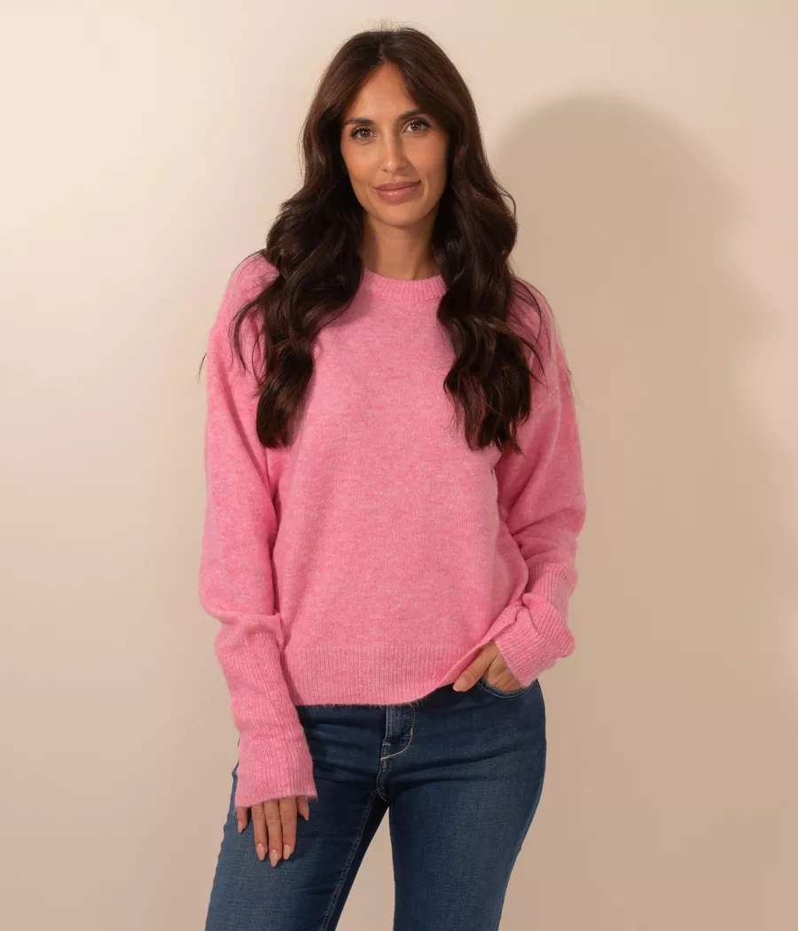 Pull femme col rond Rose - Pulls et gilets | Kiwi Saint Tropez