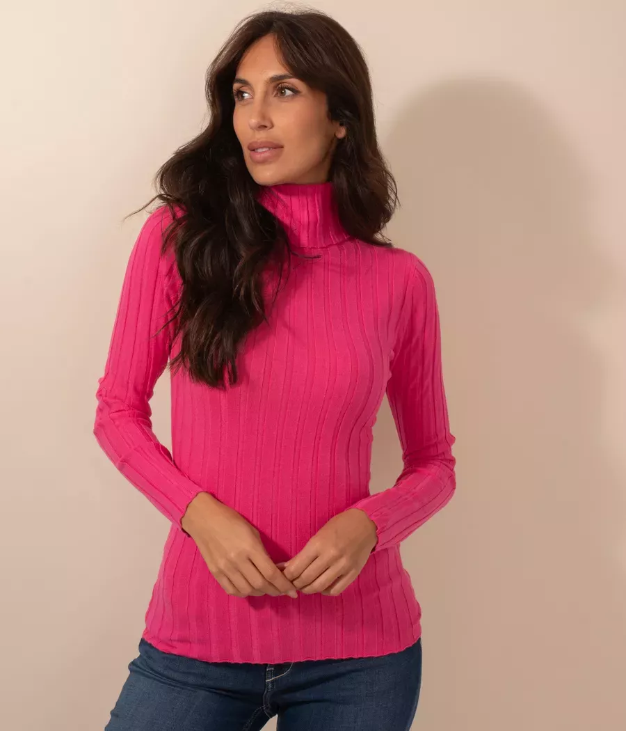 Women's ribbed turtleneck jumper Melanie - Sweaters and cardigans | Kiwi Saint Tropez