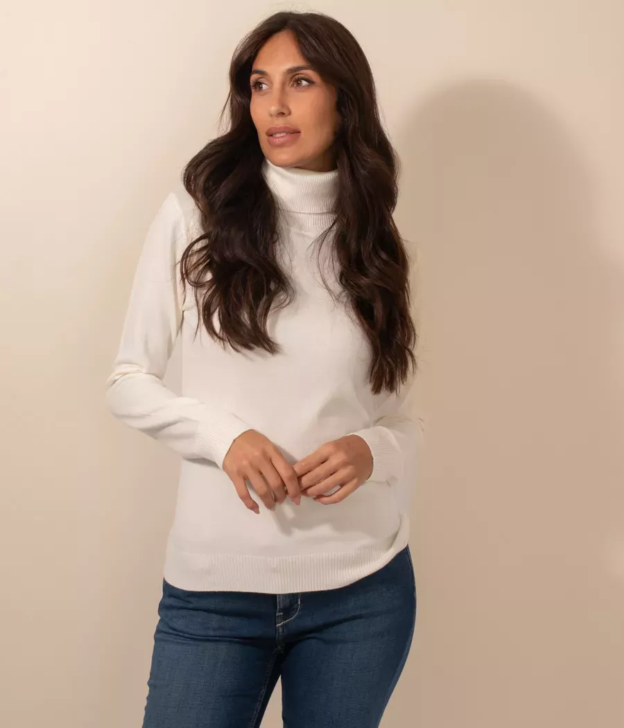 Pull femme col roulé Melanie | Kiwi Saint Tropez