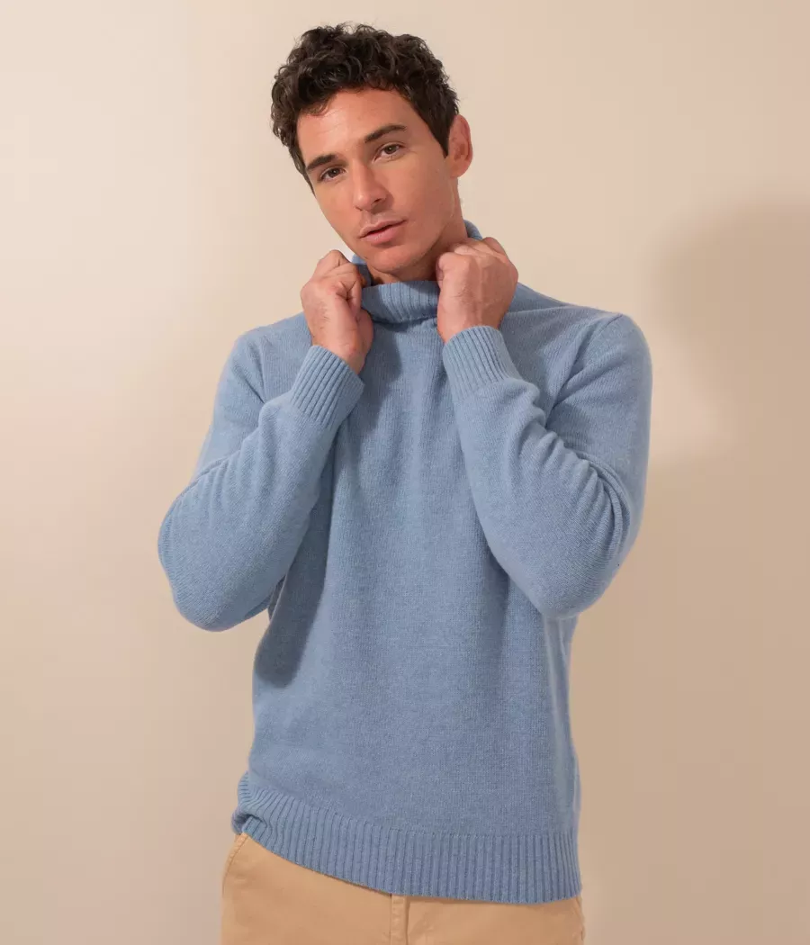 Men's thick roll-neck jumper