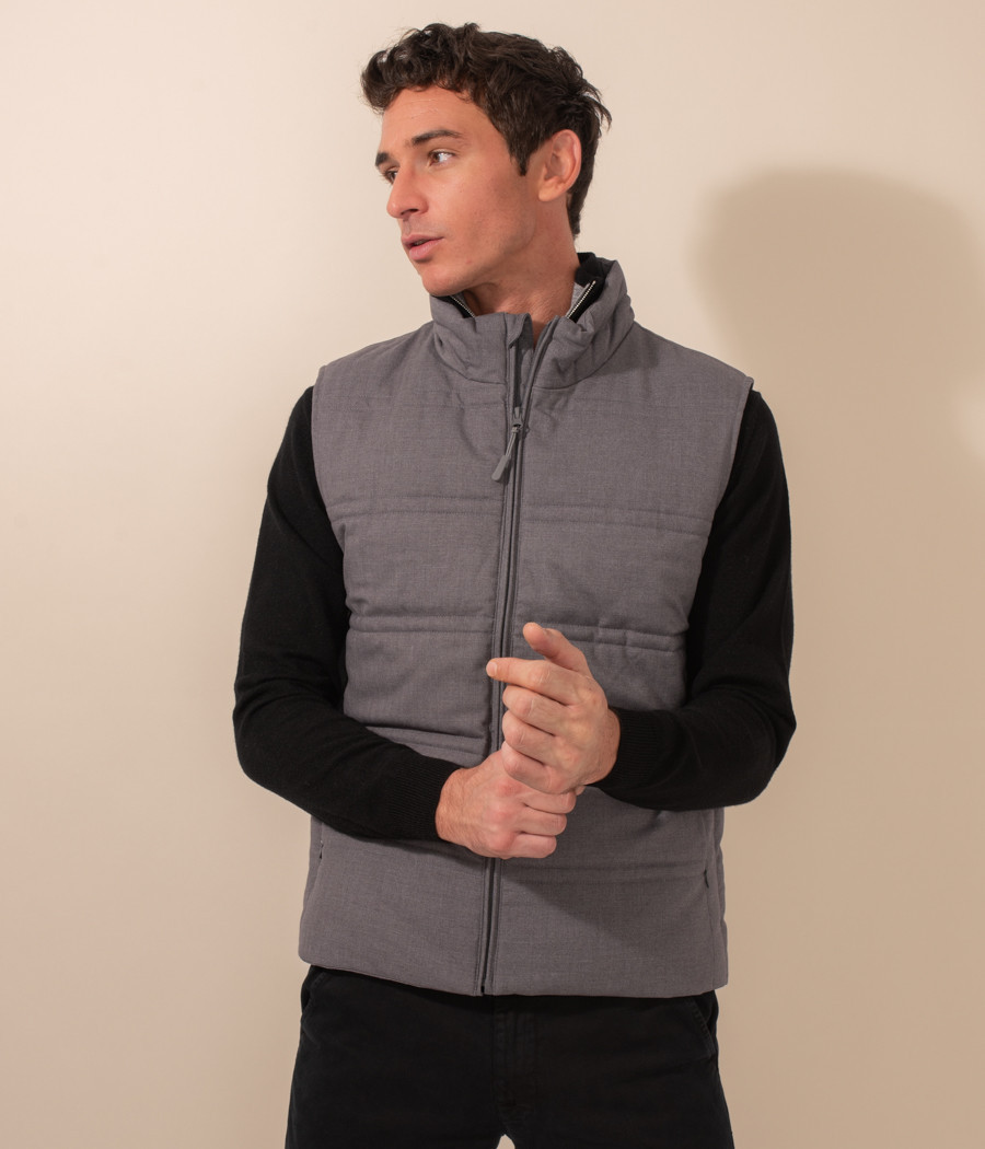 Men's tweed sleeveless padded jacket - Jackets and coats | Kiwi Saint Tropez