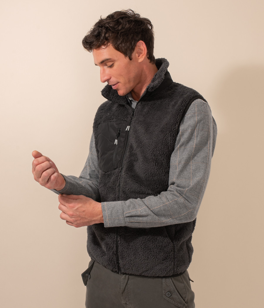 Sleeveless sherpa jacket for men - Jackets and coats | Kiwi Saint Tropez