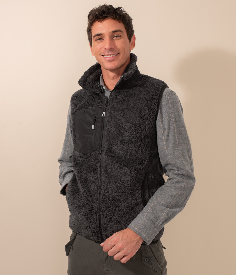 Sleeveless sherpa jacket for men - Jackets and coats | Kiwi Saint Tropez