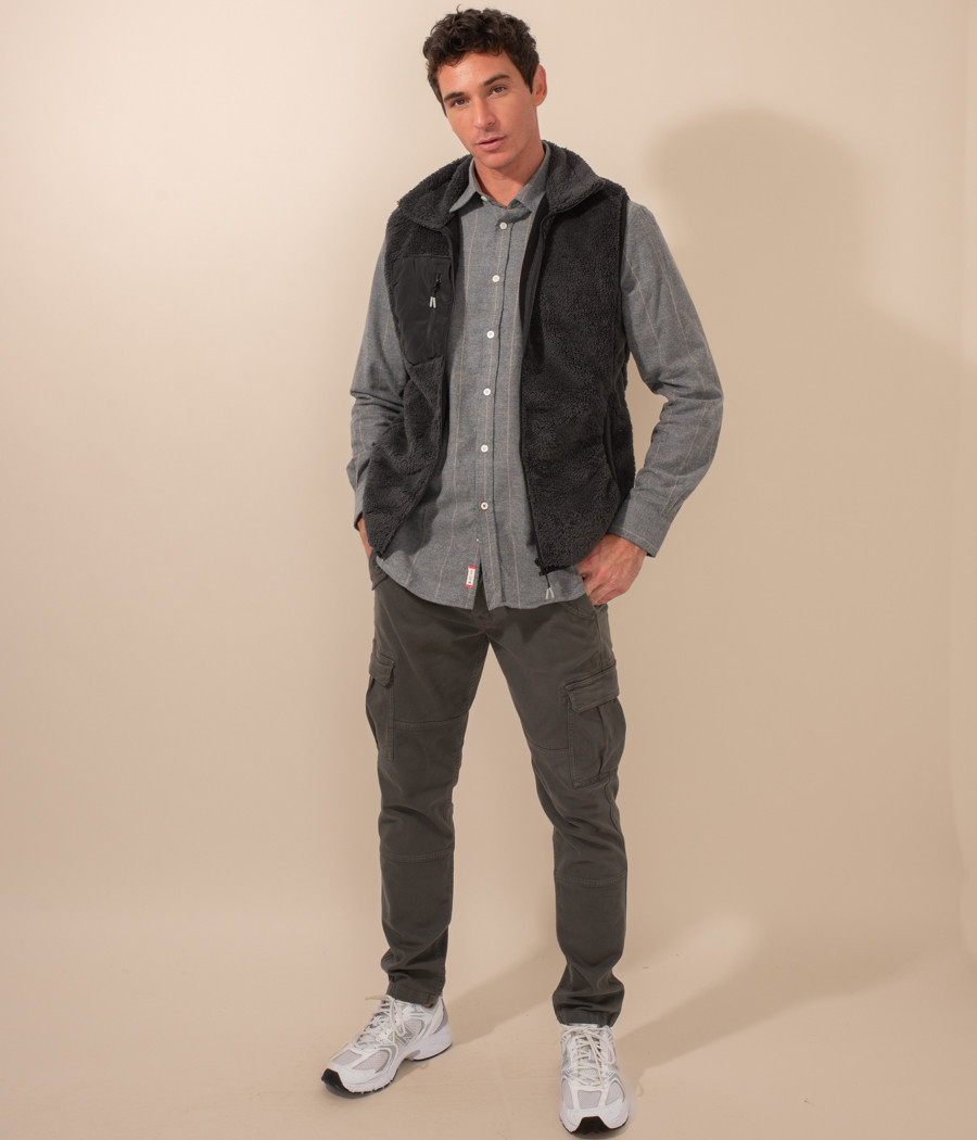 Veste homme en sherpa sans manches - Vestes et manteaux | Kiwi Saint Tropez