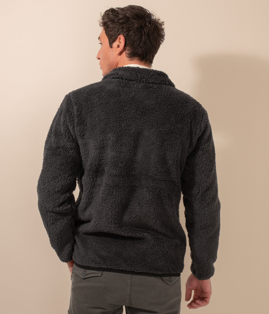 Long-sleeved sherpa jacket for men - Jackets and coats | Kiwi Saint Tropez