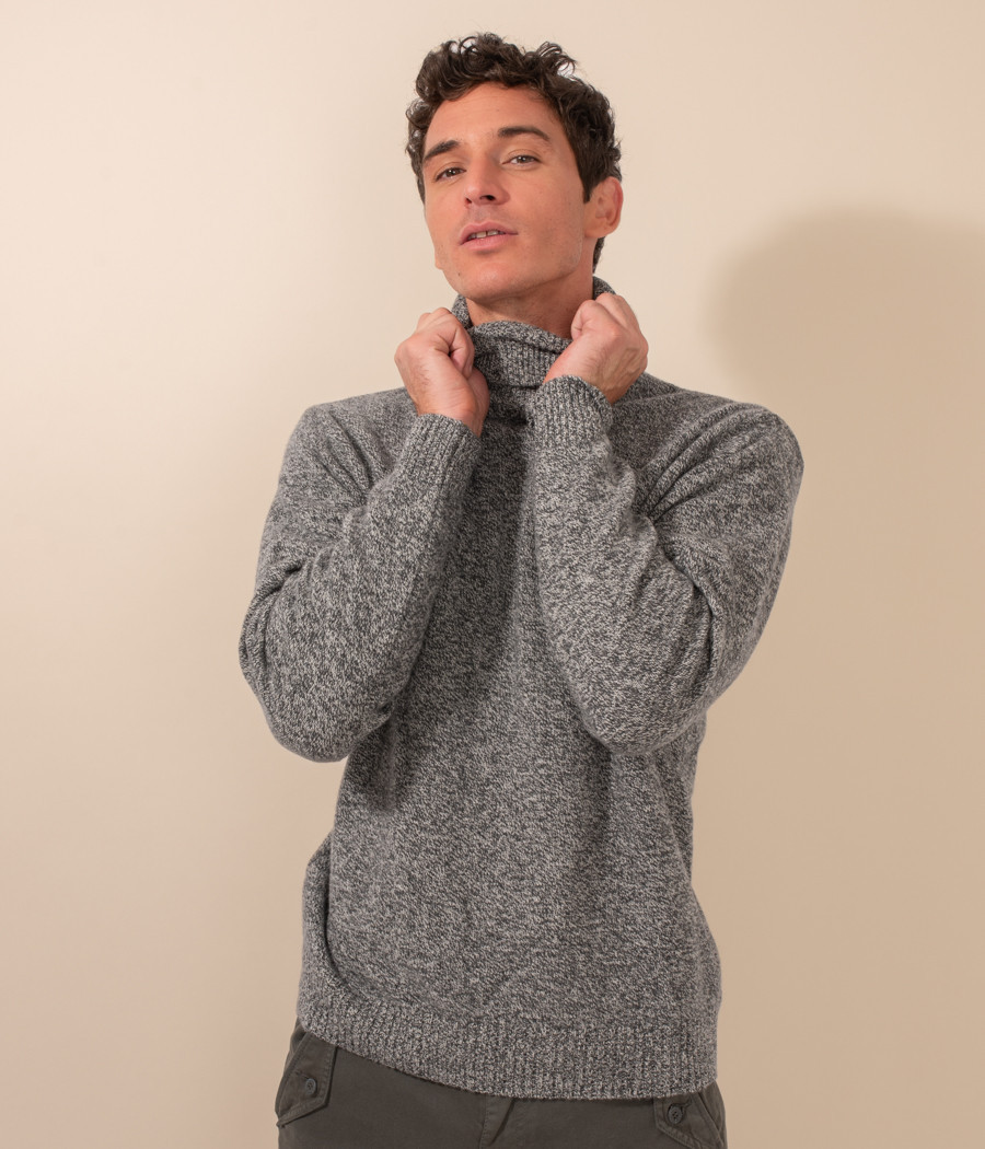 Men's mottled turtleneck jumper - Sweaters and cardigans | Kiwi Saint Tropez