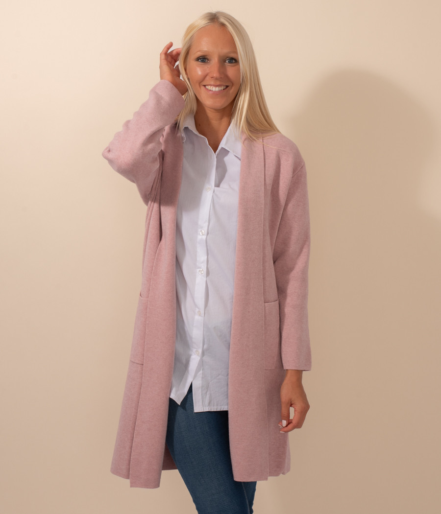 Gilet femme long poche Louise | Kiwi Saint Tropez