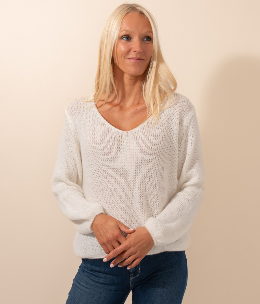 Pull femme col V - Pulls et gilets | Kiwi Saint Tropez