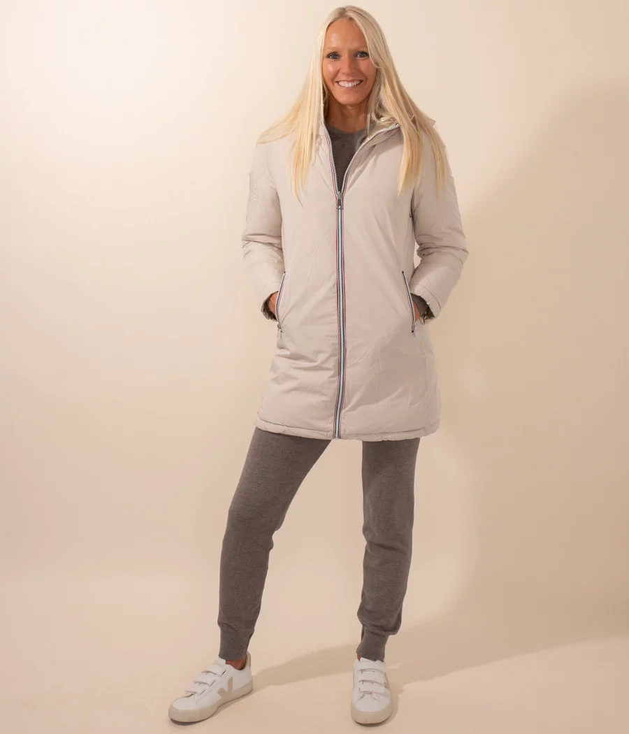 Parka femme longue métallisée Melodie - Vestes et manteaux | Kiwi Saint Tropez