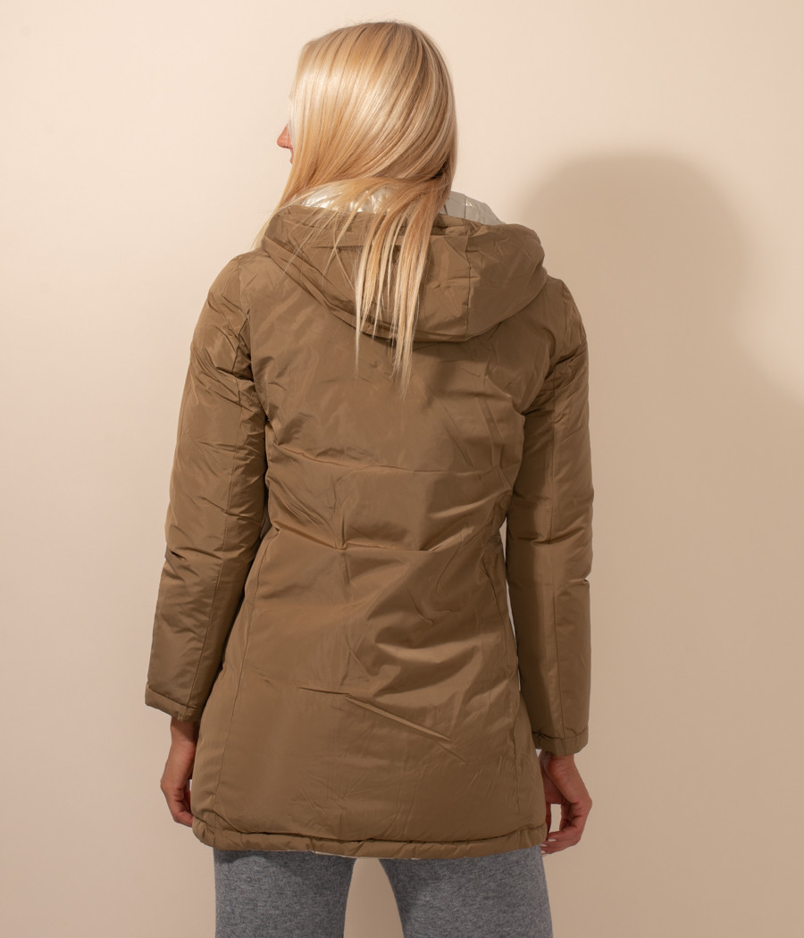 Women's long metallic parka Melodie - Jackets and coats | Kiwi Saint Tropez