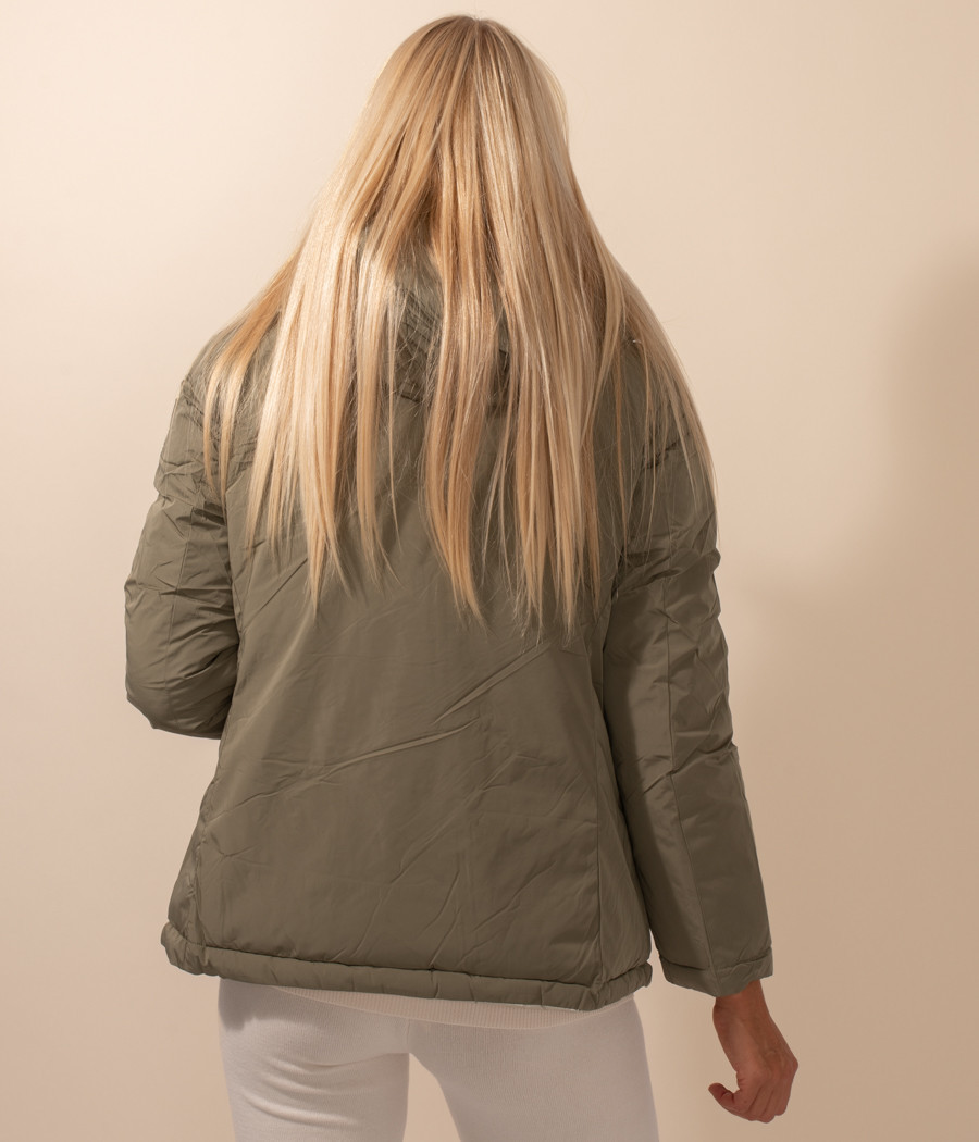 Parka femme courte métallisée Melodie | Kiwi Saint Tropez