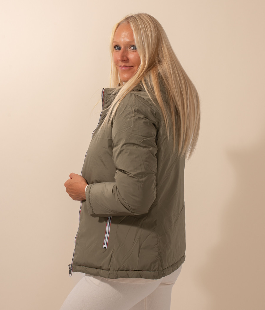 Parka femme courte métallisée Melodie | Kiwi Saint Tropez